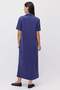 Women's Polo Collar Maxi Dress with Pockets - 5