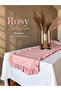 Rosy Linen Dertsiz Ruffled Runner 40X120Cm