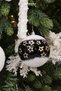 Christmas Ornament Star Patterned Ball Black and White 10 cm