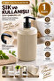 1 Piece Plastic Liquid Soap Dispenser Kitchen Bathroom Soap Dispenser Set - 450 ml Not Glass - Beige