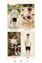 Boys' T-Shirt-Shirt-Shorts 3-Piece Set
