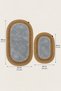 Nerissa 2-Piece Plush Bath Mat Set Round and Oval Mat Sets with Non-Slip Base, Soft Textured, Stylish and Decorative Bath Rug, Modern Design - 4