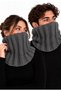 Women's Men's Combination Neck Scarf Unisex Anthracite Gray Winter