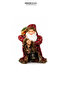 Christmas Plaid Brown Fur Santa Claus Figure Red 60 cm - 4