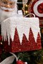 Christmas Ornament Zigzag Gift Box Red 15 cm