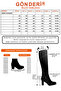 Women's Black Zippered Thick Heeled Genuine Leather Boots - 7