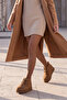 Women's Thick Sole Fur Lined Daily Boots Mariva Tan Suede - 6