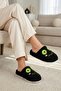 Women's Black Cute Kermit Sherpa Furry Winter House Slippers 3 cm Byndmtfter2Goz - 2