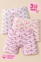 Girl's Cotton Colorful Lycra Boxer 3 Pack 6093