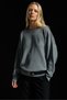 7021 Women's Crew Neck Oversize Basic Premium Knitwear Sweater Anthracite - 3