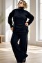 COMFY FIT ZIPPER DETAIL LARGE SIZE BOTTOM TOP Knitwear SET - 6