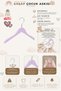 Wooden Ksç 3-7 Years Old 30cm Children's Hanger Lila Color 12 Pieces