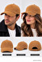 Suede Hat Unisex Plain Basic Sports Cap Daily Adjustable Baseball Cap - 3
