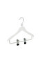 Wooden Ksçm 3-7 Years Old 30cm Children's Hanger with Latch White Color 16 Pieces - 2