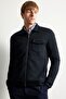 Regular Fit Polo Collar Zippered Pocket Jacket F0336Ax25Au