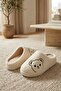 Women's Cream Teddy Bear Furry House Slippers Bynday01 - 7