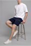 Relax Fit Elastic Lace-Up Waist Shorts with Text Detail I3699Ax26Hs - 5