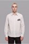 Boxy Fit Striped Long Sleeve Gray Shirt I3028Ax26Hs - 2
