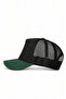 Size 7 Cordura Petrol Green-Black Trucker Hat with Logo - 3