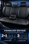 Istanbul Series Leather Universal Car Seat Cover - 5 Seats Full Set - 4