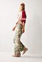 Straight Gabardine Straight-Leg Floral Trousers I4716Ax26Au - 4