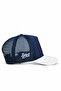 It's Not a Game It's Life Logo Cordura White-Navy Blue Trucker Hat - 2