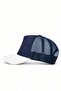 It's Not a Game It's Life Logo Cordura White-Navy Blue Trucker Hat - 3