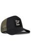 See You Later Never Logo Black-Khaki Trucker Hat