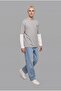 Boxy Fit Crew Neck Printed Long Sleeve T-Shirt H9201Ax26Au