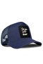 See You Later Never Logo Cordura Navy Blue Trucker Hat