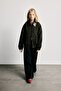 100% Cotton Faux Leather Jacket Lapel Plaid Cashmere Coat Girls H2948A826Au - 2