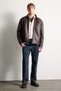Regular Fit Faux Leather Jacket with Pockets H2804Ax26Au - 2