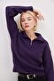 Half-Zip Turtleneck Knit Sweater - 2