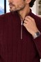 Half Zipper Detailed Sports Knitwear Men's Sweater - 4