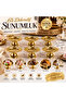 Set of 6 Decorative Gold-Silver Plated Macaron Holder Coffee Side Serving Turkish Delight Bowl Luxury - 2