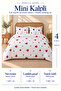 Double Duvet Cover Set with Mini Heart Cotton Elastic Sheets 200X220 cm White - 2