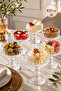 6-Piece Glass-Legged Coffee Side Dish, Turkish Delight Bowl, Breakfast Bowl, Presentation Bowl, Snack Bowl, 100ml