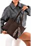 Women's Zippered Shopper Hand and Shoulder Bag