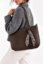 Women's Zippered Shopper Hand and Shoulder Bag - 2