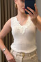 Lace Detailed Design Undershirt - Ecru - 2