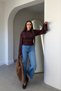 New Season Premium Long Sleeve Blouse - Brown - 2