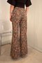 Premium Floral Patterned Trousers - Bordo - 6