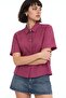 Mixray Stone Accessory Short Sleeve Crop Shirt - 3