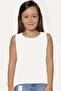 Plain, Unprinted Basic White Cut Sleeve |   Sleeveless Girls Unisex Kids T-Shirt |   Athlete