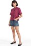 Mixray Stone Accessory Short Sleeve Crop Shirt - 4