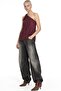 Mixray Asymmetrical Collar Accessory Detailed Top - 2