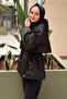Hooded Covers Stone Embroidered Zippered Coat - 3