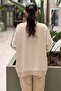 Square Patterned Mercerized Combination Tunic with Sleeves - 4
