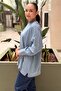 Square Patterned Mercerized Combination Tunic with Sleeves - 2