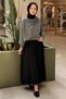 Crochet Knitwear Tulle Detailed Mercerized Skirt